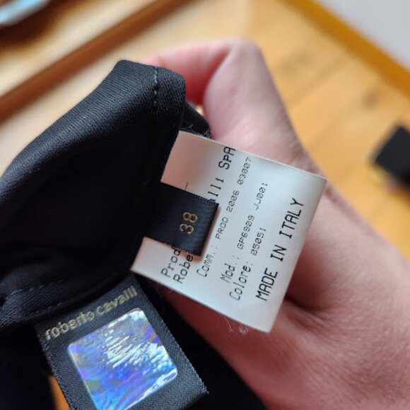 ROBERTO CAVALLI WOMEN'S BLACK DRESS V NECK - Picture 5 of 8